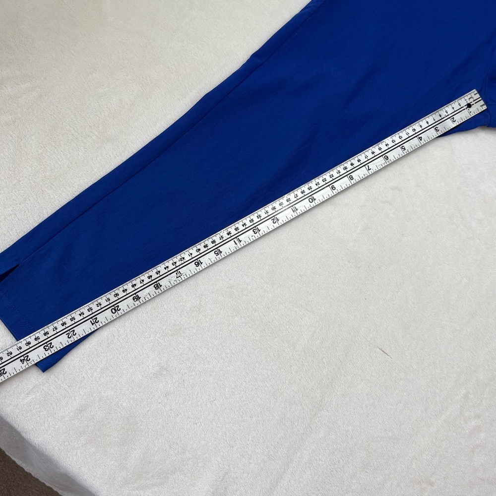 Lily Morgan Royal Blue Cropped Stretchy Mid Rise Pants Size M/L - Picture 5 of 9